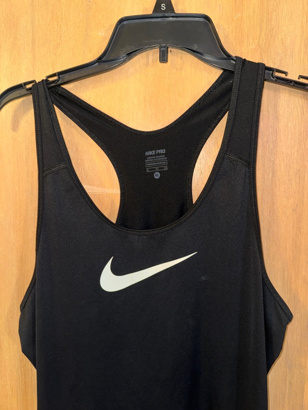 Nike Pro Dri-Fit Racerback Training Tank White Swoosh X-Large - Picture 2 of 5